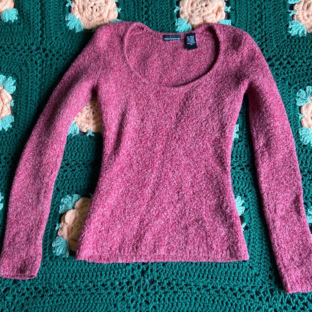 XS Y2K fuzzy sweater
